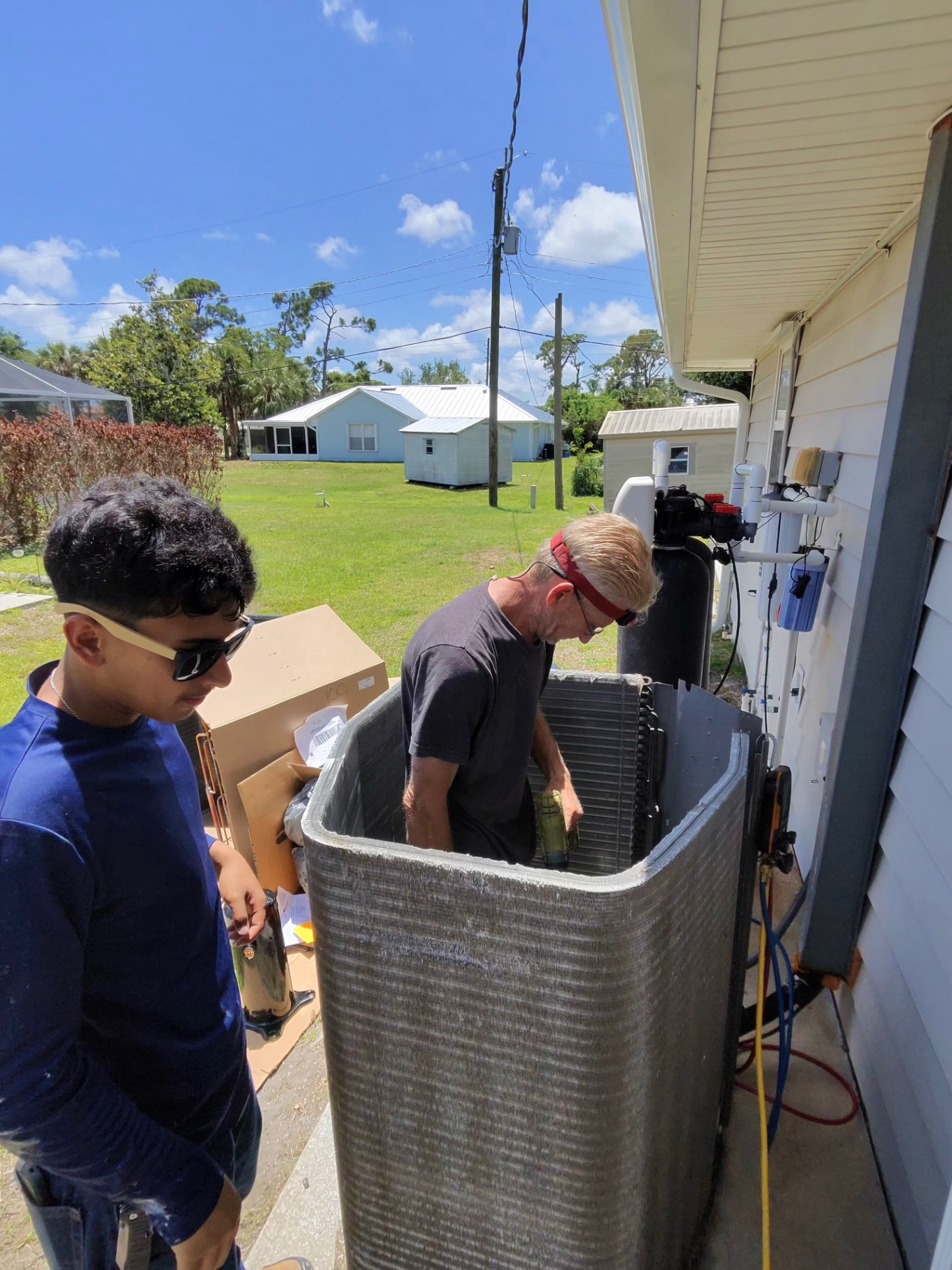 Lennox condenser coil and compressor replacement by Maritime Air technicians