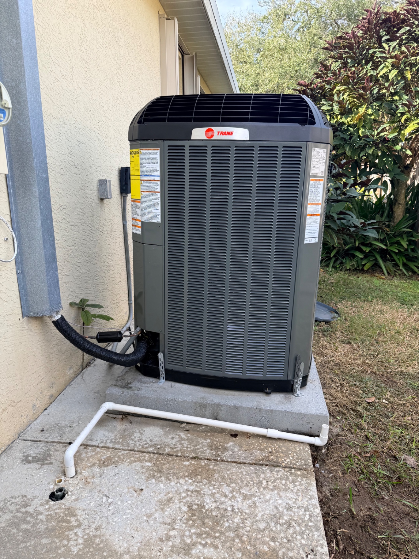 Trane variable-speed condenser unit installed for coastal Florida home