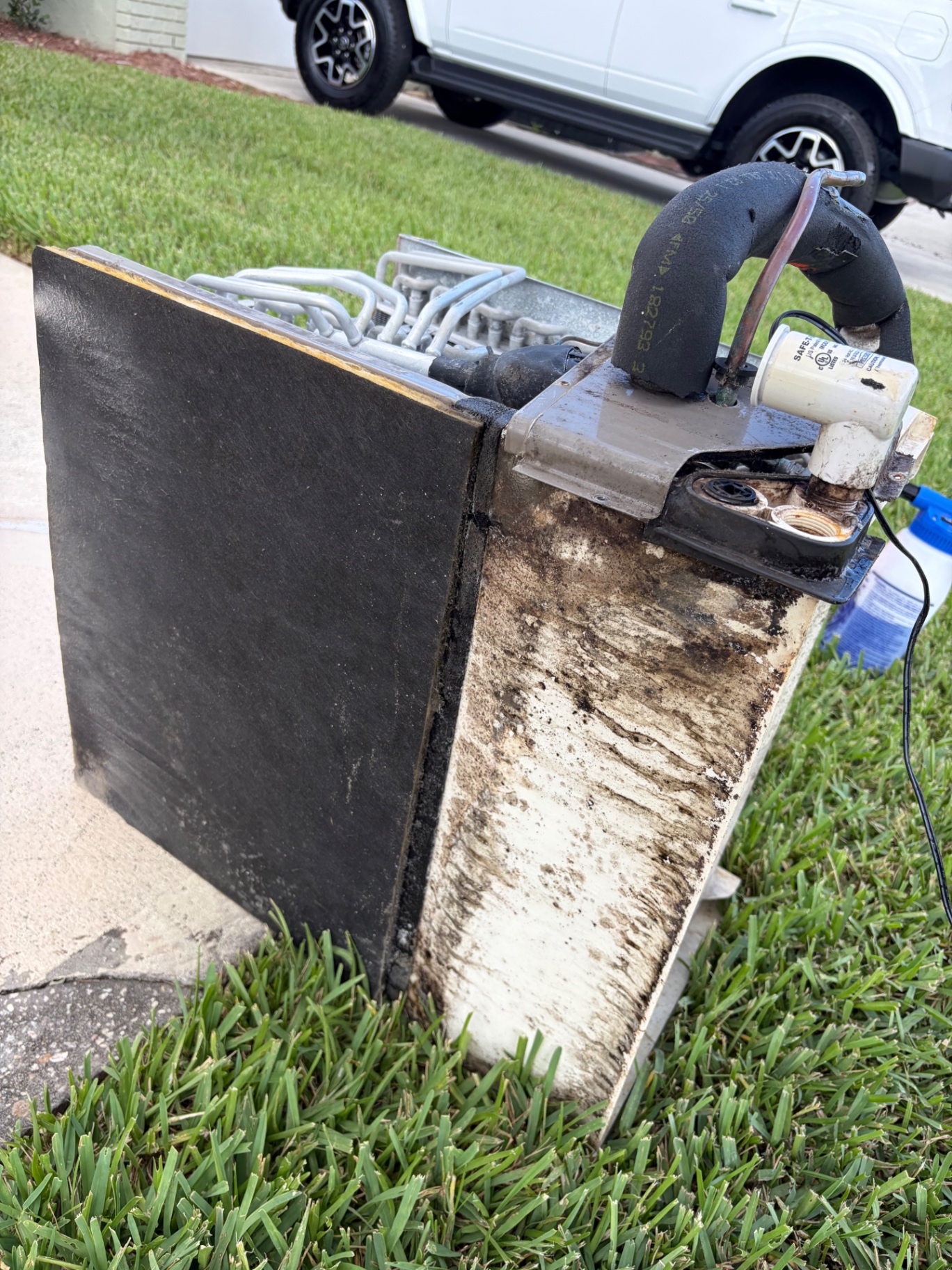 Dirty evaporator coil before cleaning — Port St. Lucie, FL